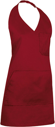 Delantal BISTRO rojo loto