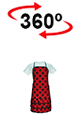 vista 360<sup>0</sup> Delantal FLAMENCO