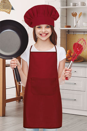 Chefs - Happy Niño Y Una Niña Con Delantales Y Gorros Cocinero