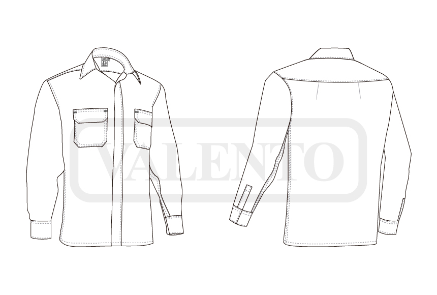 esquema Camisa ignífuga BLAZE