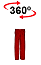 vista 360<sup>0</sup> Cubre pantalón de lluvia TRITON