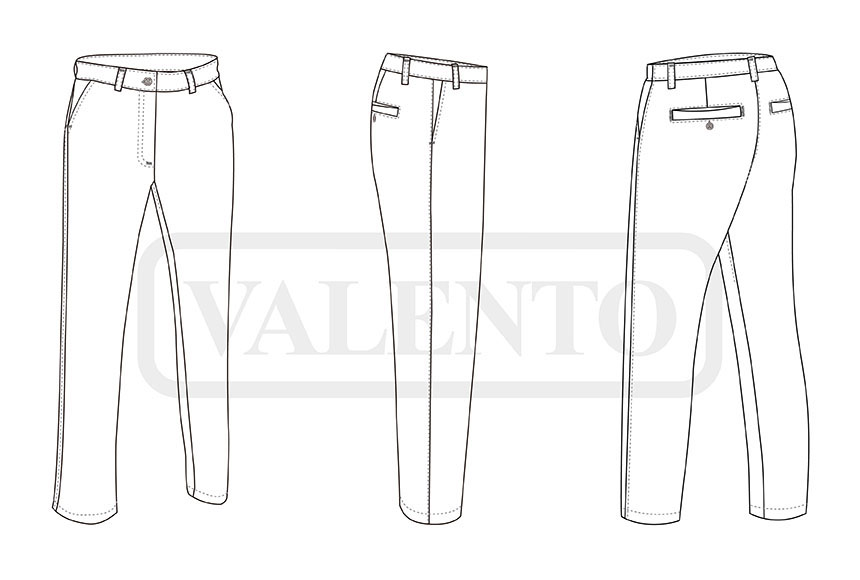 esquema Pantaloni chino donna ALESSIA