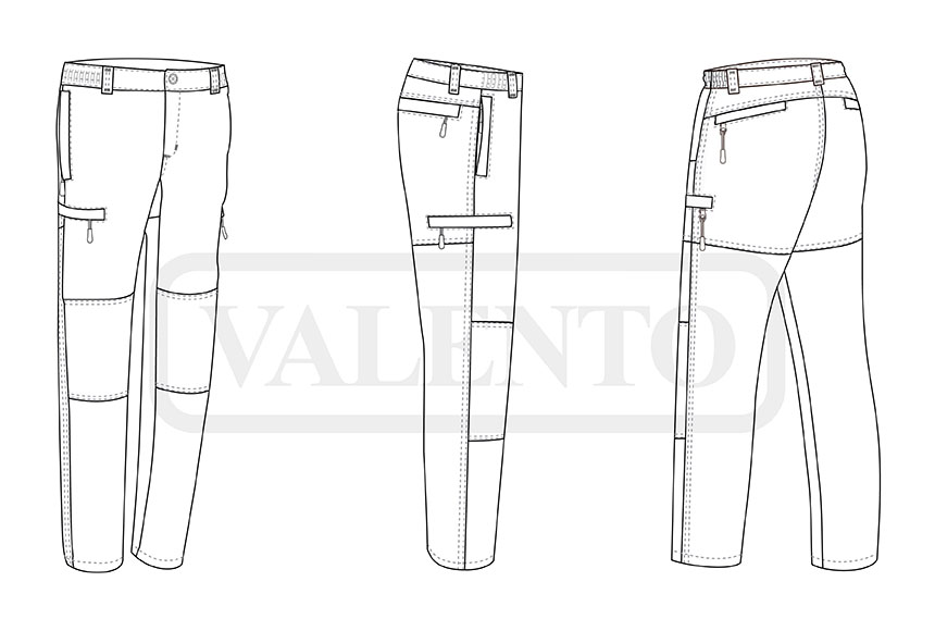 esquema Pantalón trekking DATOR
