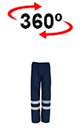 vista 360<sup>0</sup> Cubre pantalón de lluvia DONNELLY