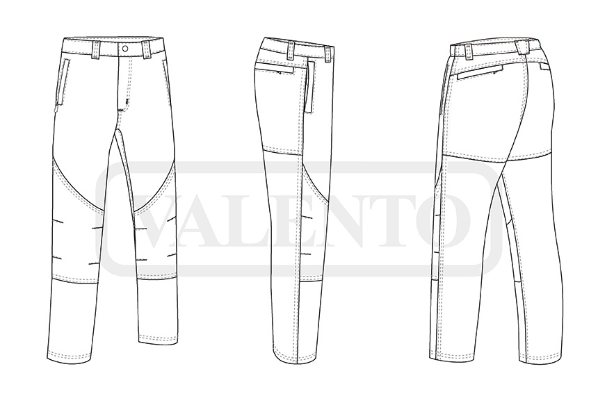 esquema Pantalón trekking JASPER