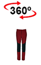 vista 360<sup>0</sup> Calças trekking MERIDIUM