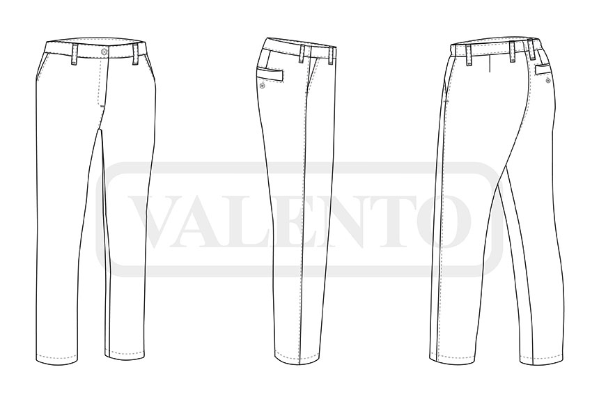 esquema Women chino trousers PASACALLES