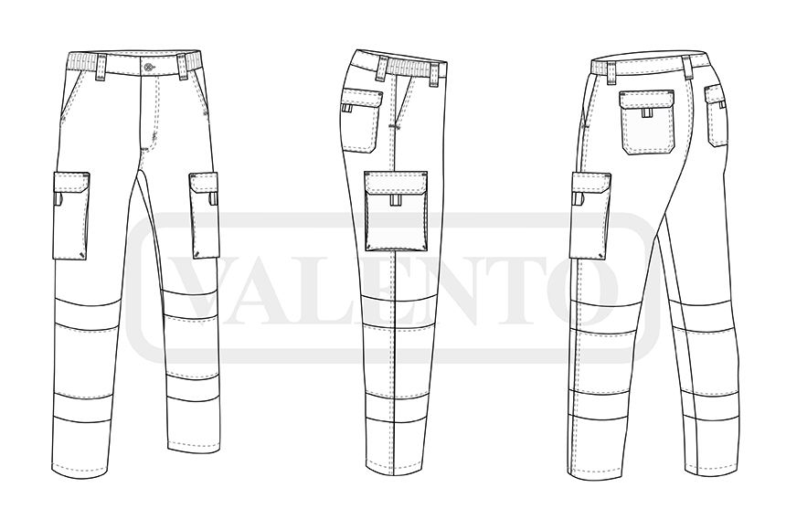 esquema Pantalon Hi-Vis STARLIFE