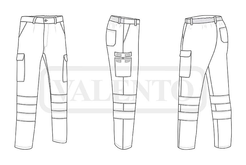 esquema Pantalon H.V. TRAIN