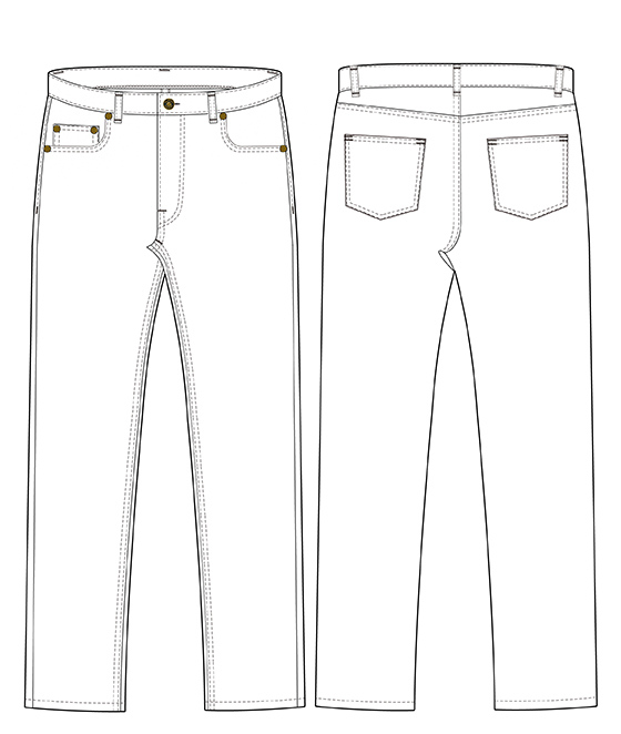 esquema Pantalon vaquero TRISTAN