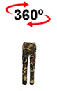 vista 360<sup>0</sup> Pantalon amovible WOODMAN