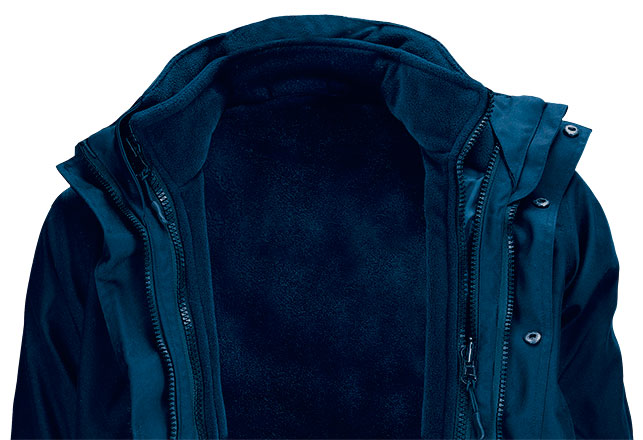 Detalhe interior no tecido polar 