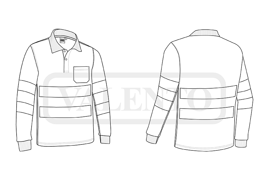 esquema Hi-Vis L/S Polo  BUCKLAND