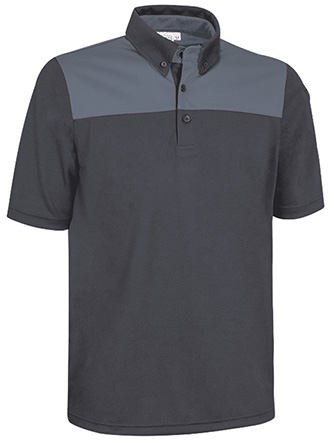 Polo m/corta HURRICANE gris carbon-gris humo