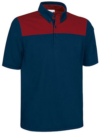 Polo m/corta HURRICANE azul marino orion-rojo loto