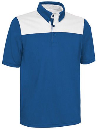 Polo m/corta HURRICANE azul royal-blanco