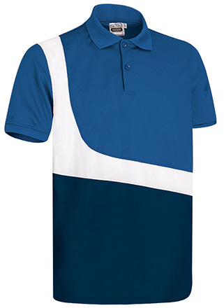 Polo PARTNER azul royal-blanco-azul marino orion