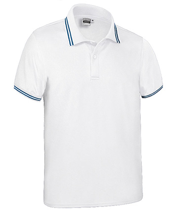Polo SAGANO blanco-azul royal