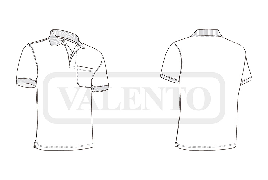 esquema Tricou polo M/S HAWK