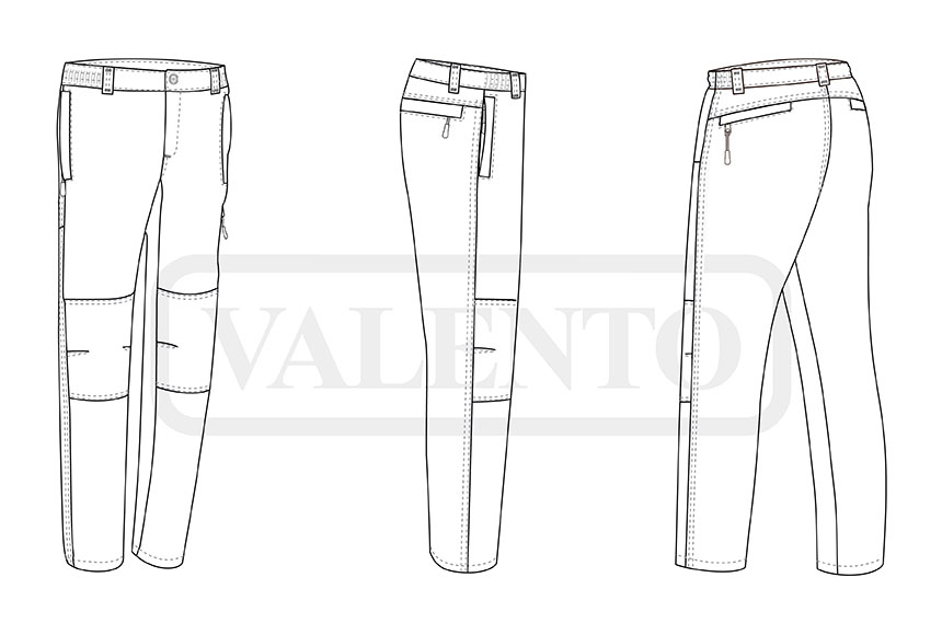 esquema Pantaloni trekking RENO