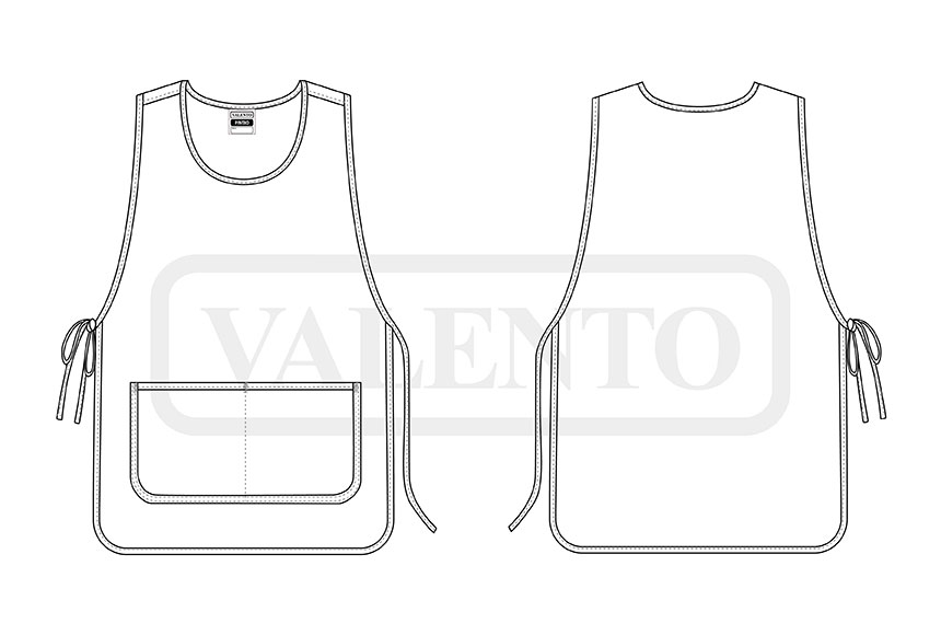 esquema Túnica de trabalho PINTXO