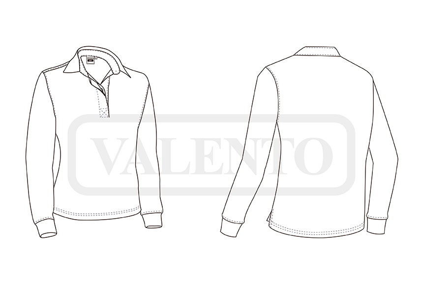 esquema Polo rugby donna AVANT