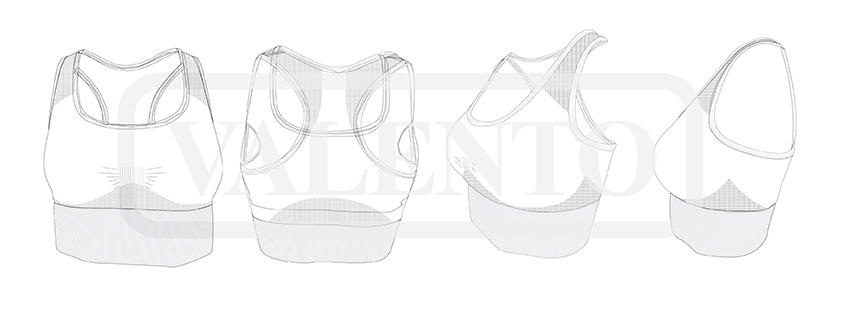 esquema Top deportivo mujer MARINA