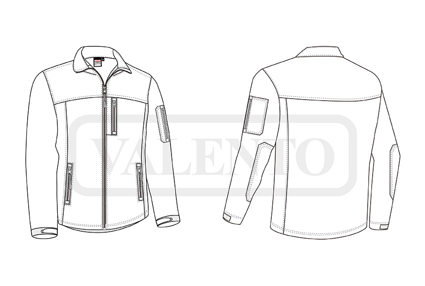 esquema Casaco softshell ATHABASCA