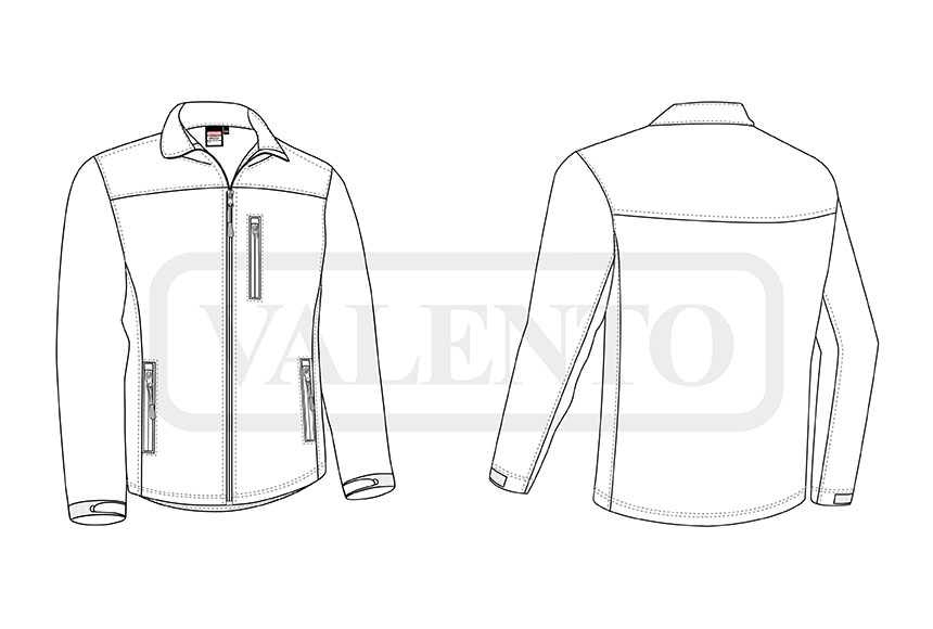 esquema Casaco softshell GRIZZLY