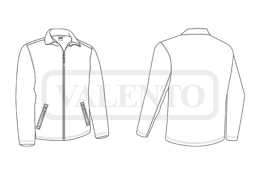 esquema Casaco softshell HORIZON