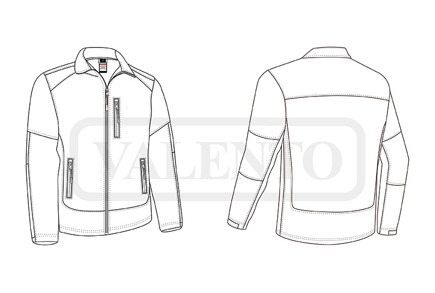 esquema Casaco softshell SAPONI