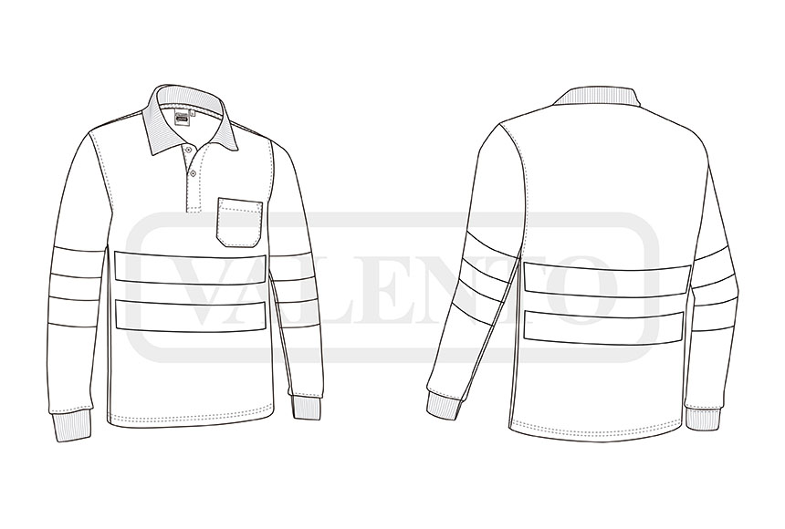 esquema Tricou polo M/L LONGFORD